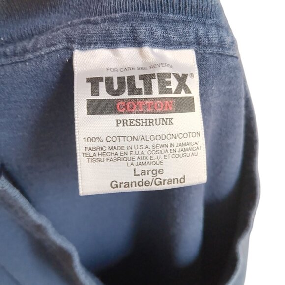 Large Vtg T-shirt Arizona State Sun Devils Vintage Tultex Cotton Blue 1990's Mex - Picture 5 of 5